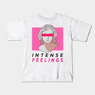 Ancient Greek Statue Illustration "INTENSE FEELINGS" Kids T-Shirt